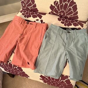 Billabong Men's Salmon and Light Teal Shorts